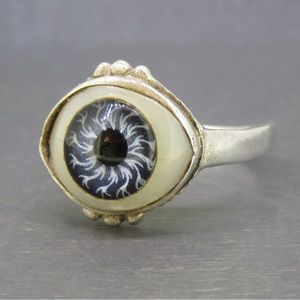 [vintage] sterling silver eyeball ring